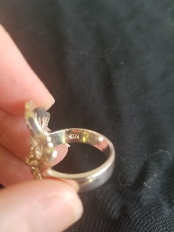 Sterling Statement Ring size 9 silver - image 5