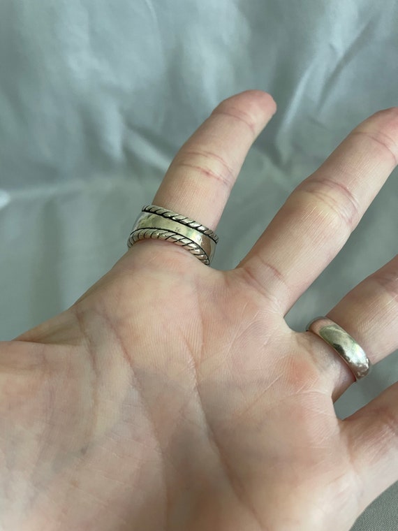 Sterling Stacked Ring size 7 Stackable Silver Band - image 8