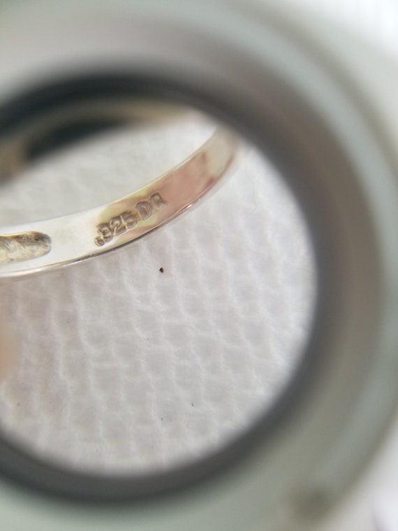 Sterling Size 9 Garnet Solitaire Ring silver - image 7