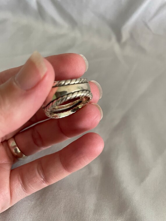 Sterling Stacked Ring size 7 Stackable Silver Band - image 6