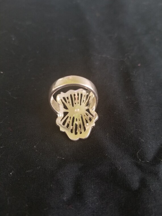 Sterling Statement Ring size 9 silver - image 4