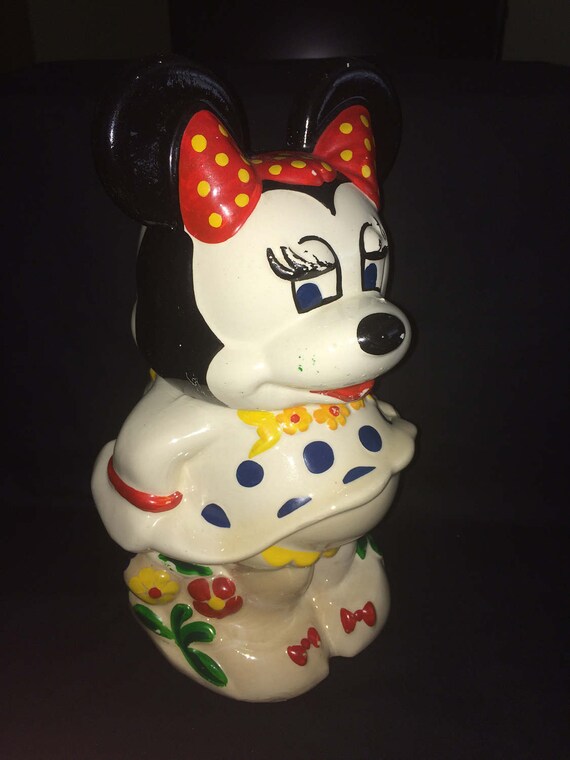 Mickey Mouse Cookie Jar Minnie Mouse Walt Disney Vintage Etsy