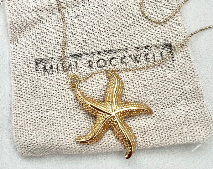 Starfish gold necklace