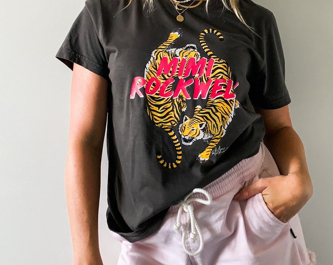 Mimi Rockwell women's faded leopard print tee