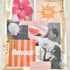 Paradiso collage obras de arte / pequeños medios mixtos moda viajes estilo de vida mood board arte inspirado