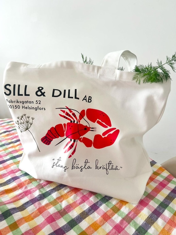 Sill&Dill heavy weight 100% cotton canvas tote bag