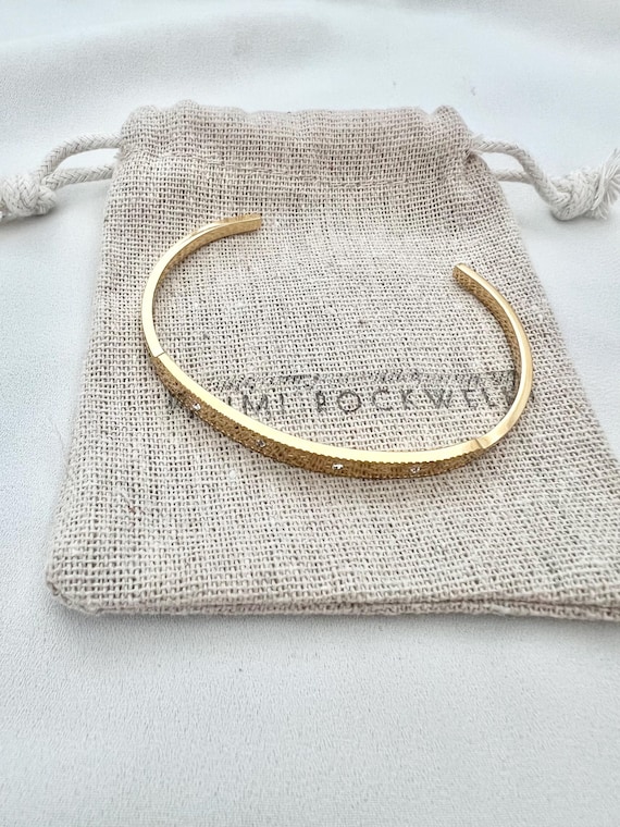 Detailed gold clear CZ star stone cuff gold bangle