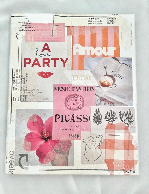 A Love party canvas collage artwork