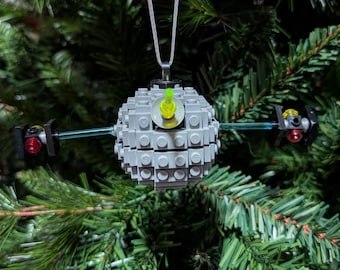 Death Star Christmas Ornament with Instructions - Build Your Own with LEGO® Bricks!