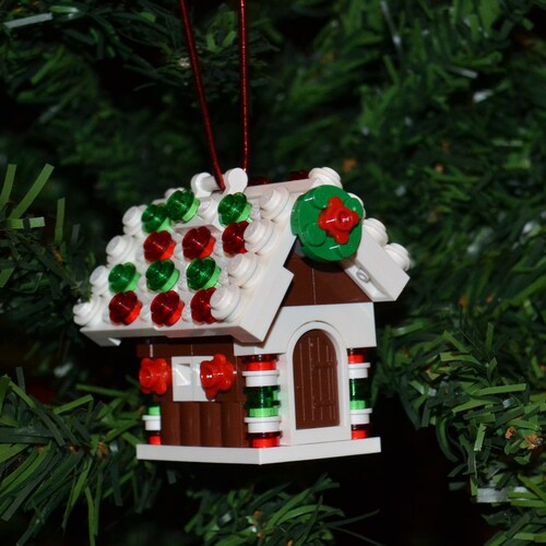 Gingerbread House Christmas Ornament With Instructions Build Your Own With LEGO Bricks Etsy UK