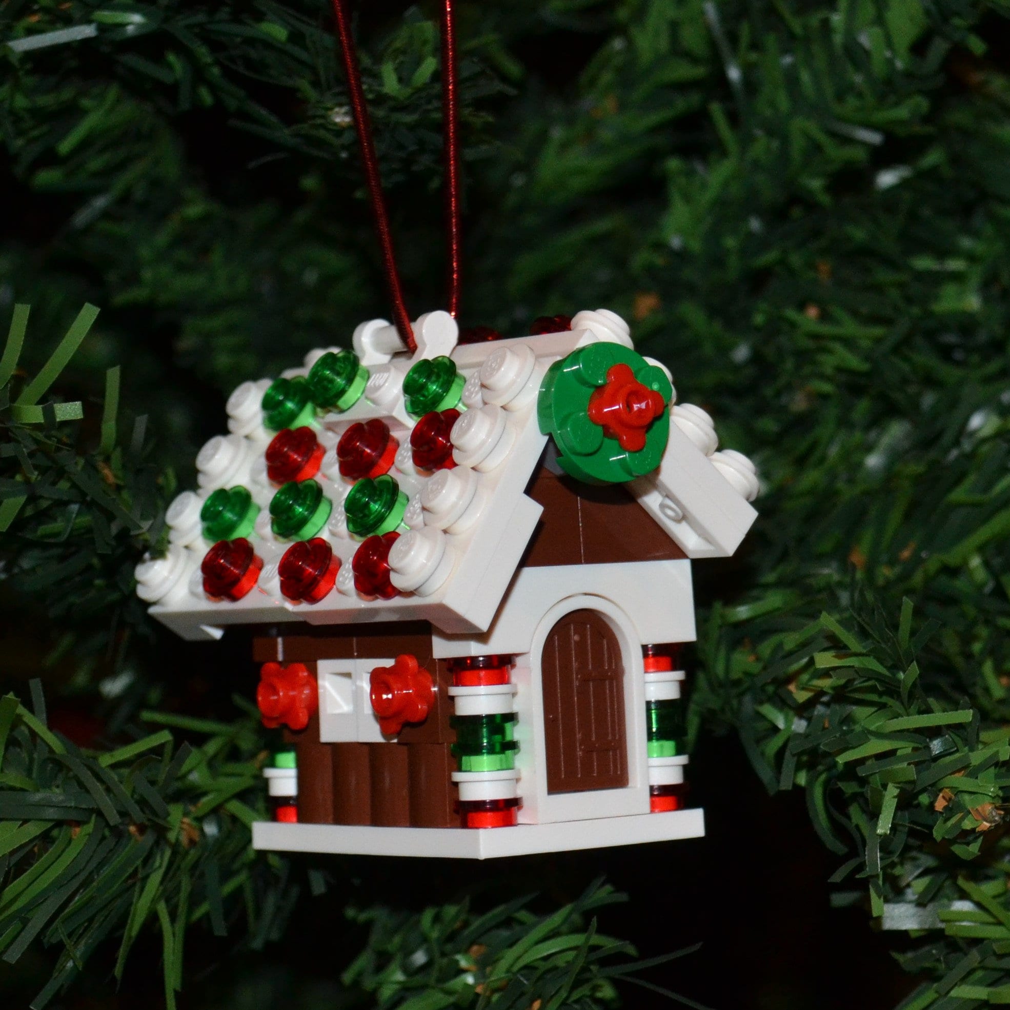 Gingerbread House Christmas Ornament With Instructions Build Your Own With LEGO Bricks Etsy