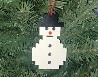 Snowman Christmas Ornament - Build Your Own with LEGO® Bricks