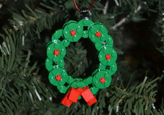 Albero Di Natale Lego Istruzioni.Lego Wreath Ornament Di Natale Con Le Istruzioni Costruisci Etsy
