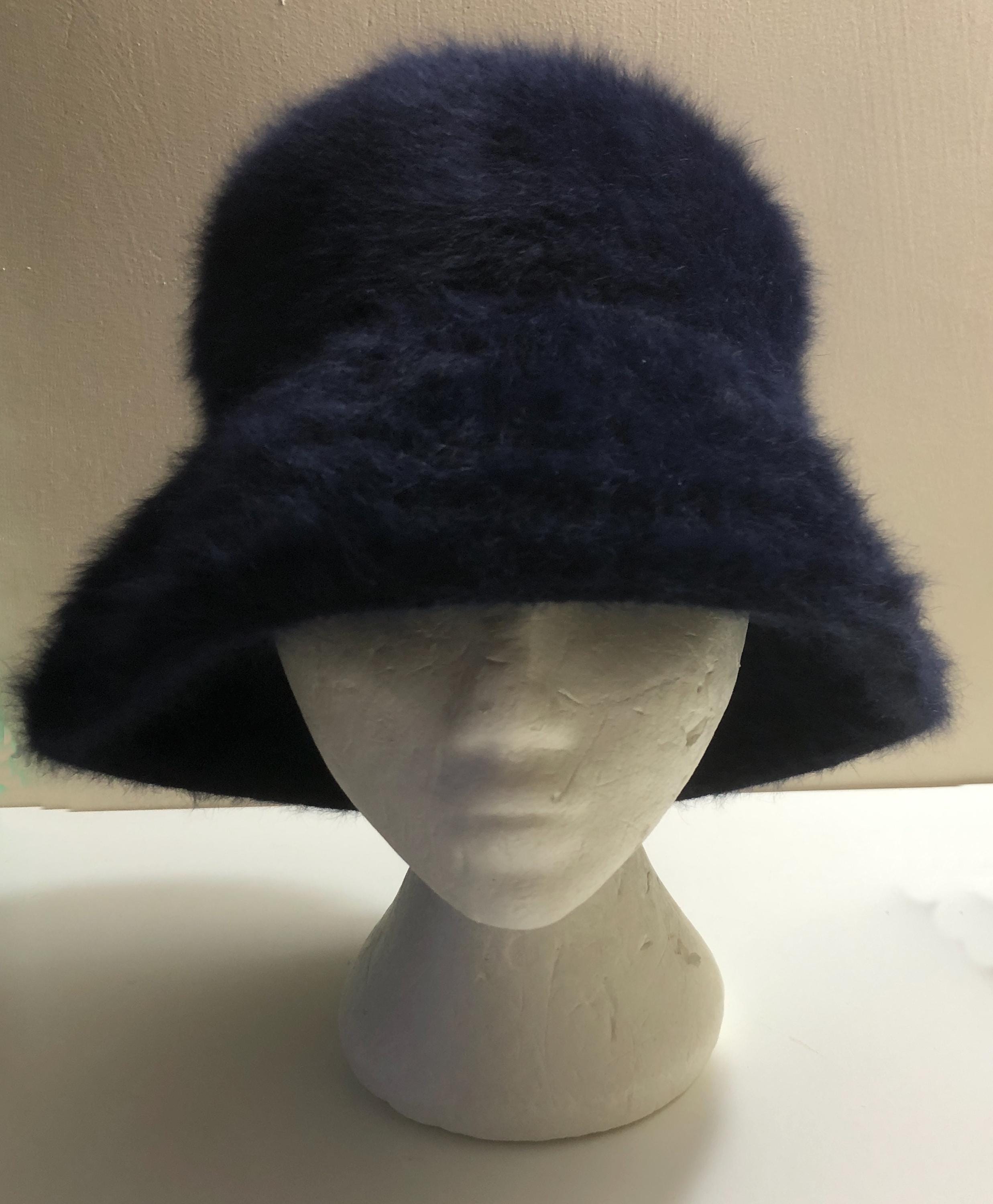 Kangol Vintage Angora Black Fuzzy  Hat Funky UK Faux Fur Bucket – Kangol main image 3