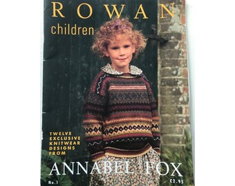 Rowan Knitting Annabel Fox Children Twelve Exclusive Designs 1989 Vintage