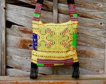 Embroidered boho bag | hippie bag | colourful bag | Hmong bag | crossbody bag | festival bag