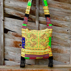 Embroidered boho bag | hippie bag | colourful bag | Hmong bag | crossbody bag | festival bag
