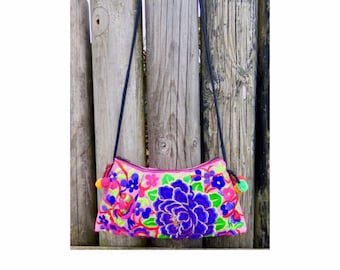 Embroidered Thai bag | Colourful summer bag | boho bag | festival bag | purple bag