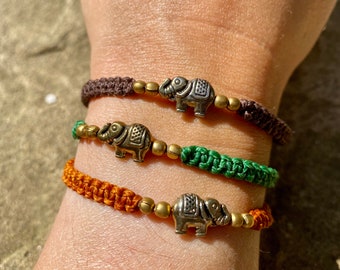 Macrame bracelet - Elephant | friendship bracelet | woven bracelet | boho jewellery