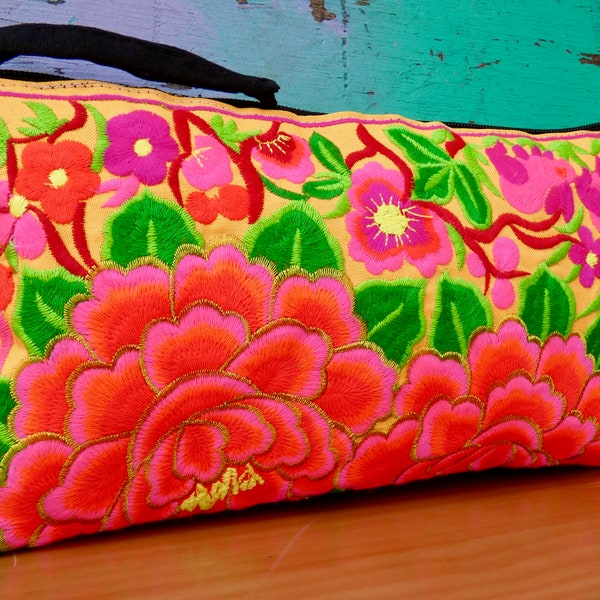 Colourful Hmong clutch bag| Thai clutch bag | bohemian purse | boho purse | embroidered purse | Thai purse | gifts for her