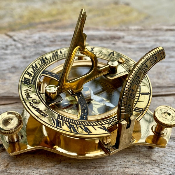 Nautical compass | vintage compass | steampunk | brass compass | engraved compass| gifts for him