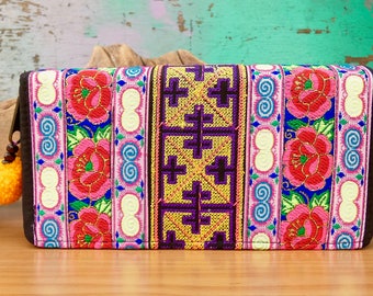 Embroidered Thai purse | boho purse | hippie purse | colourful purse | ladies purse | gifts for her