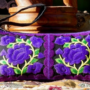 Embroidered Hmong purse, coin purse, wristlet, Thai purse, bohemian purse, colourful purse, ethnic purse, gifts for her