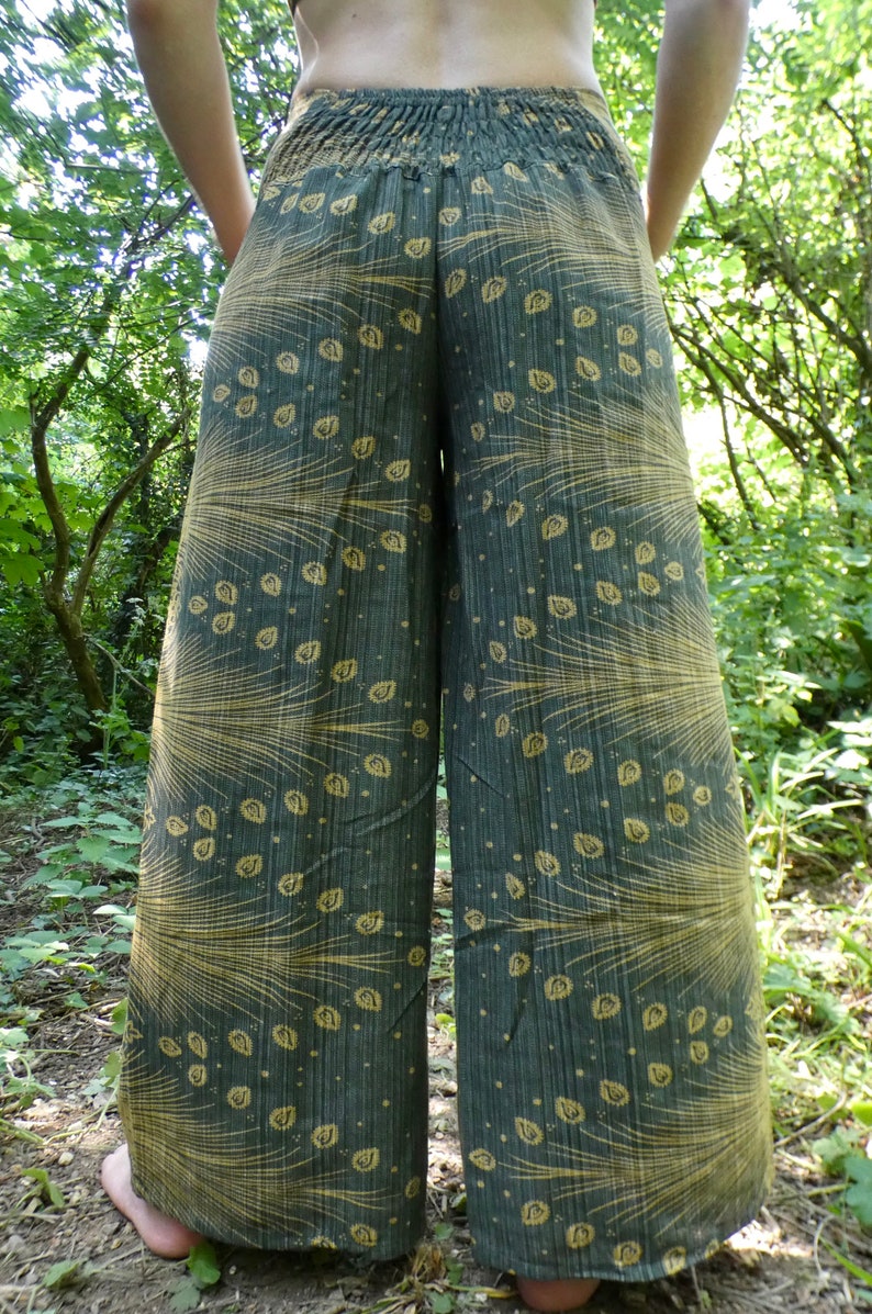 Palazzo pants| hippie trousers Thai trousers unisex baggy trousers Split leg elephant trousers boho trousers