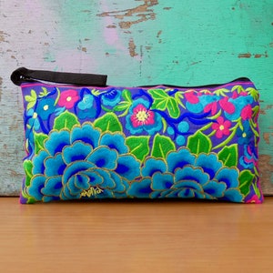 Colourful Hmong clutch bag| Thai clutch bag | bohemian purse | boho purse | embroidered purse | Thai purse | gifts for her