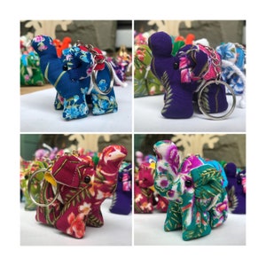 3x elephant keyring “flower” | Handmade keyring | handmade gift