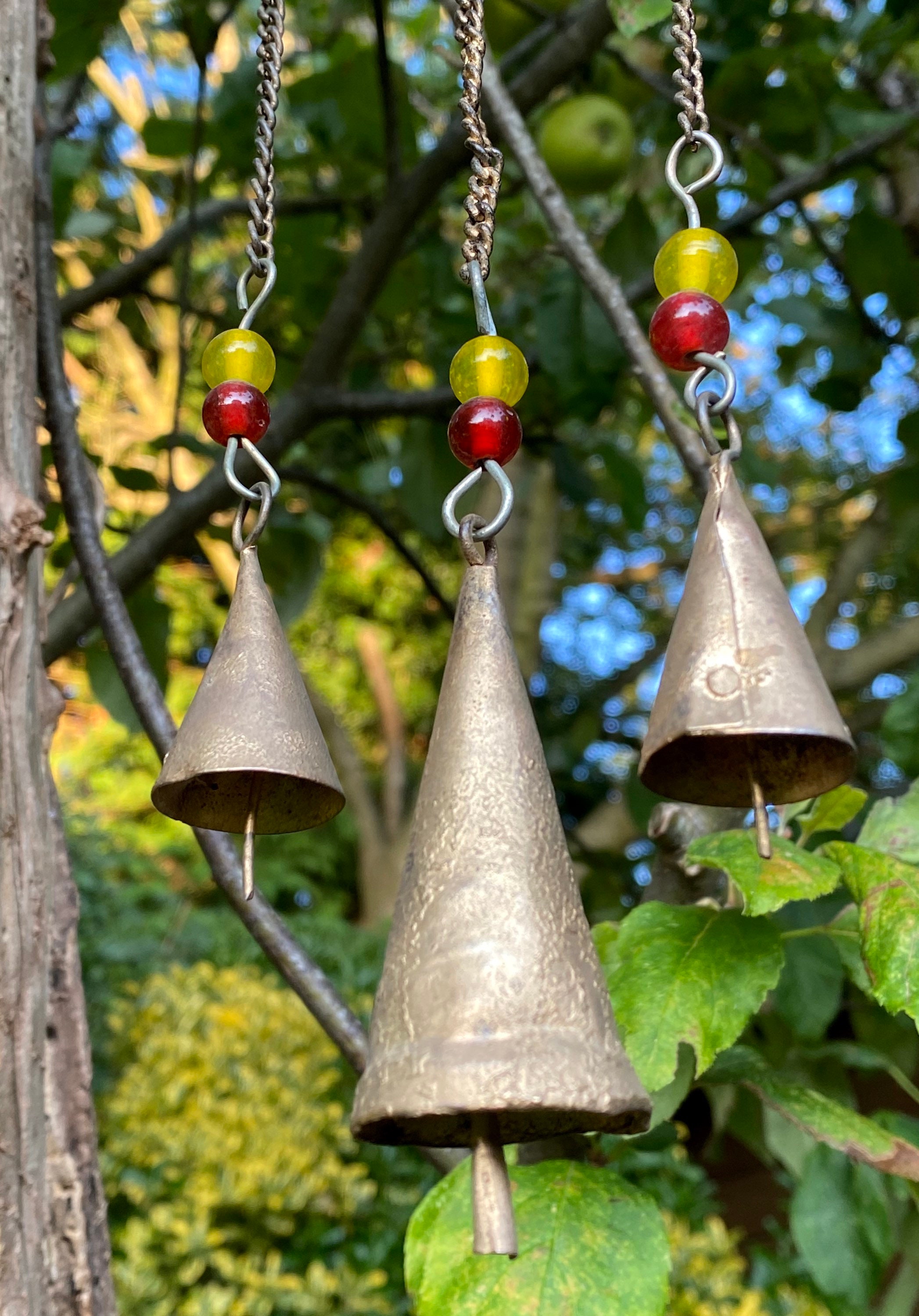 Hanging Brass Flower of Life Brass Wind Chime Brass Bells Etsy UK