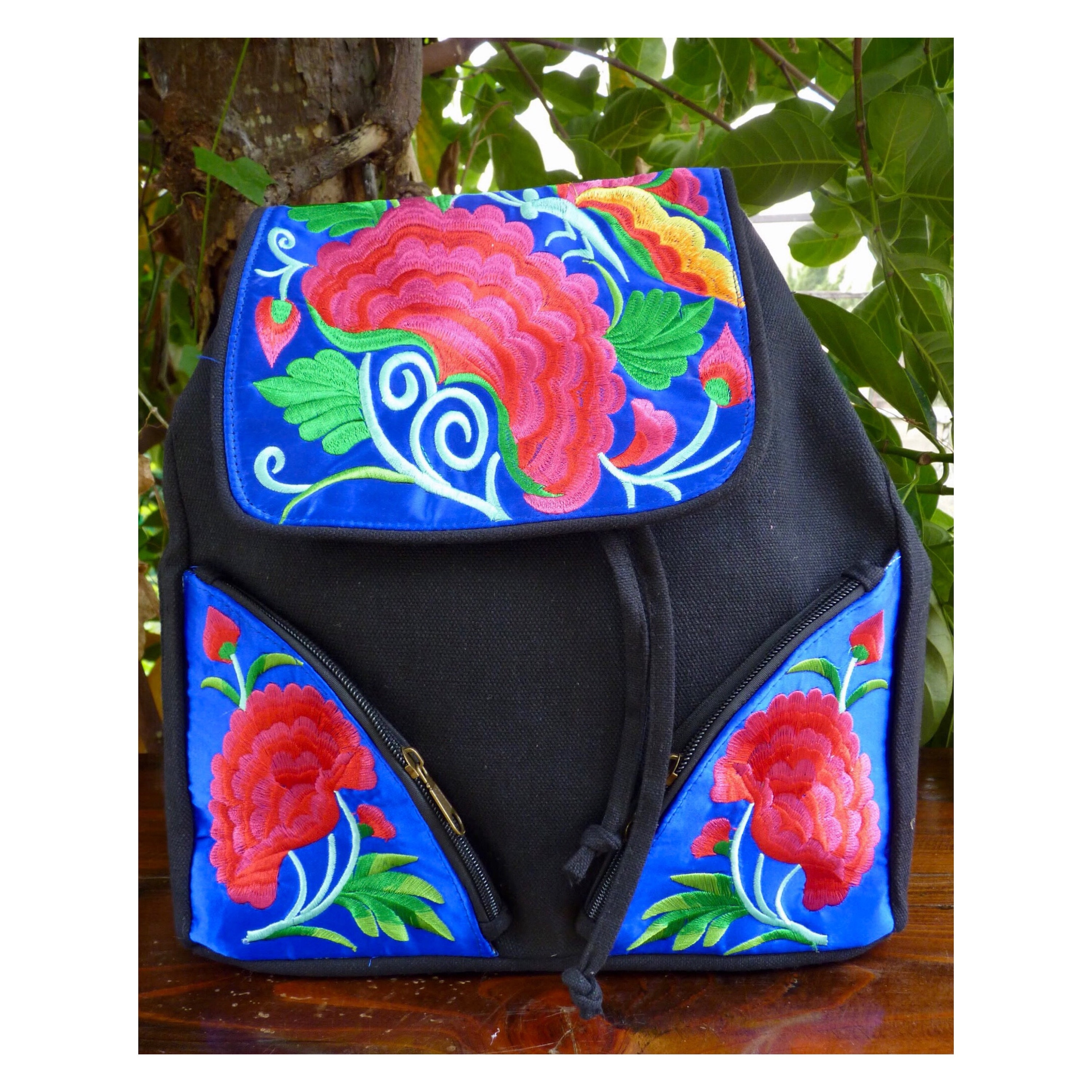 Handmade Embroidered Backpack Made in Thailand Unused Unqiue Colorful Large Thai Embroidered Backpack - Etsy main image 2