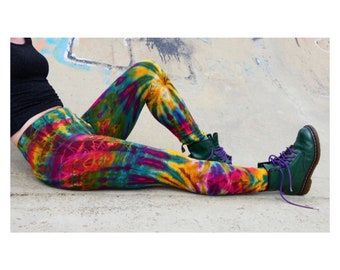 PETIT leggings a teinture tie Leggings funky Leggings colores de vetements de festival Vetements hippies Etsy France