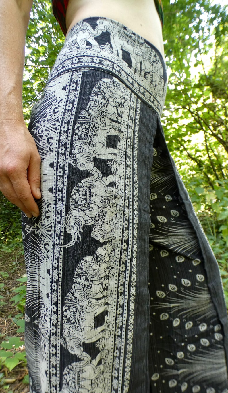 Palazzo pants| hippie trousers Thai trousers unisex baggy trousers Split leg elephant trousers boho trousers