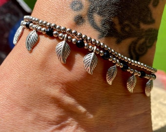 Metal leaf anklet | beach anklet | boho anklet | boho jewellery