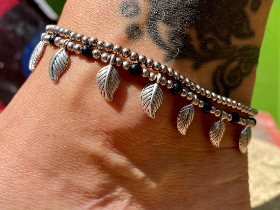 Metal leaf anklet | beach anklet | boho anklet | boho jewellery
