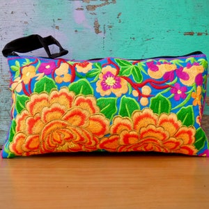Colourful Hmong clutch bag| Thai clutch bag | bohemian purse | boho purse | embroidered purse | Thai purse | gifts for her