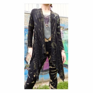 Green tie dye cardigan | waterfall cardigan | boho cardigan | hippie clothing  | bohemian clothing