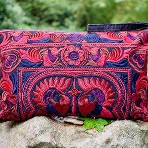 Embroidered clutch bag | bohemian purse | Thai purse | boho purse | Hmong purse | evening bag