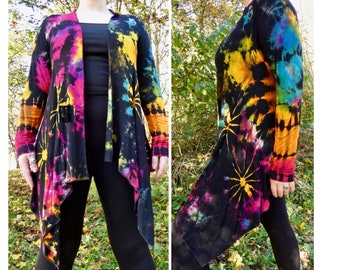 Tie dye cardigan | waterfall cardigan | boho cardigan | hippie clothing  | bohemian clothing | tie dye clothing