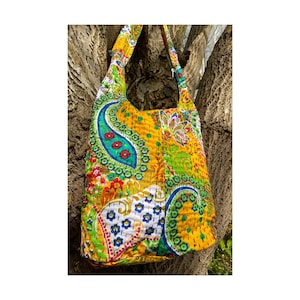 Handmade Indian Kantha bag | boho bag | hippie bag | festival bag | summer bag | colourful bag