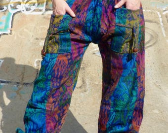 Warme Kuschelige Fleece-Decke Hose | UNISEX | Winter Boho Hippie Baggy