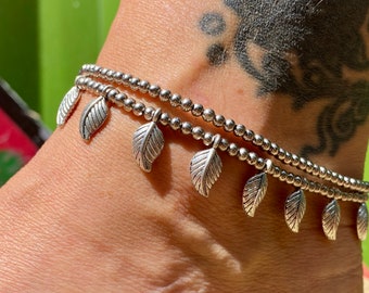 Metal leaf anklet | beach anklet | boho anklet | boho jewellery