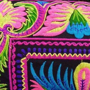 Thai clutch bag embroidered clutch bag boho purse ethnic purse colourful Hmong purse image 3