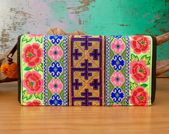 Embroidered Thai purse | boho purse | hippie purse | colourful purse | ladies purse | gifts for her