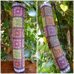Colourful yoga mat bag, Hmong bag, embroidered bag, boho bag, bohemian, hippie, ethnic bag, yoga accessories