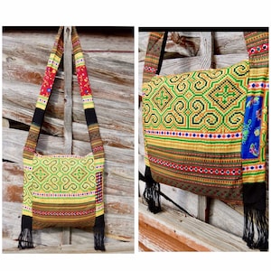 Embroidered boho bag | hippie bag | colourful bag | Hmong bag | crossbody bag | festival bag
