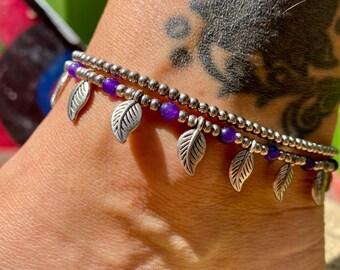 Metal leaf anklet | beach anklet | boho anklet | boho jewellery