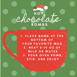 Hot Chocolate/Naughty Hot Chocolate Bombs Gift Tags 3 inch square
