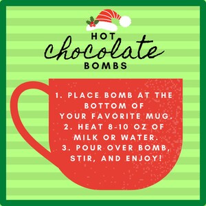 Hot Chocolate/Naughty Hot Chocolate Bombs Gift Tags2 3 inch square